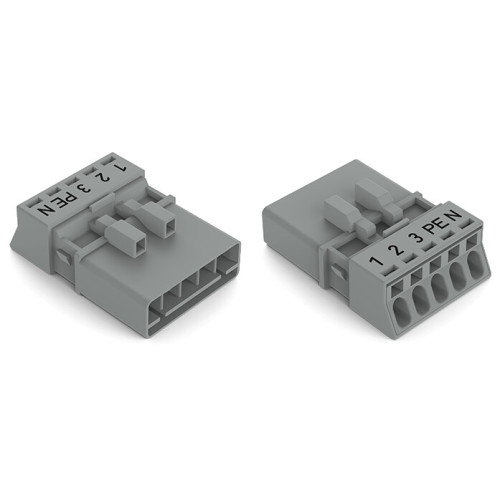 Plug, 5-pole, gray