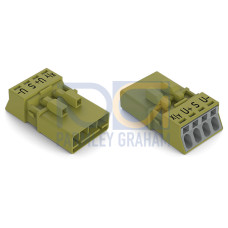 Plug, 4-pole, light green