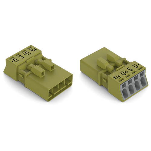 Plug, 4-pole, light green