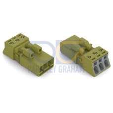 Plug, 3-pole, light green