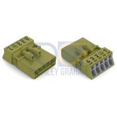 Plug, 5-pole, light green