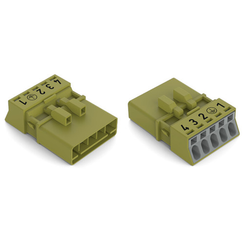 Plug, 5-pole, light green