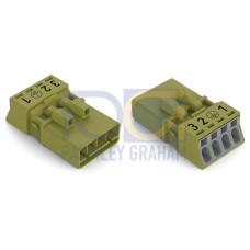 Plug, 4-pole, light green