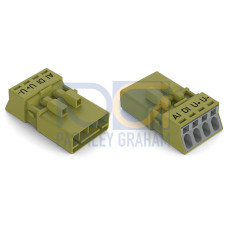 Plug, 4-pole, light green