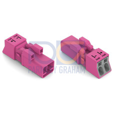 Plug, 2-pole, pink