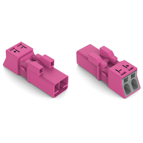 Plug, 2-pole, pink