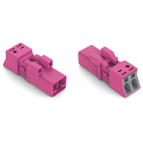 Plug, 2-pole, Cod. B, pink