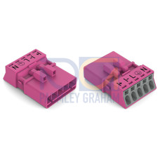 Plug, 5-pole, pink