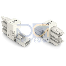 h-distribution connector, 3-pole, Cod. A, white