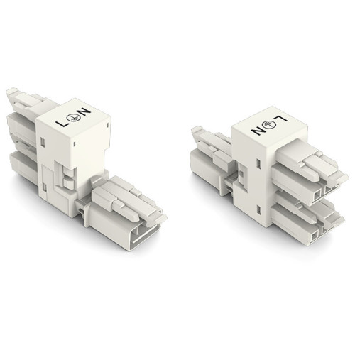 h-distribution connector, 3-pole, Cod. A, white