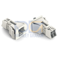 Snap-in plug, 2-pole, Cod. A, white