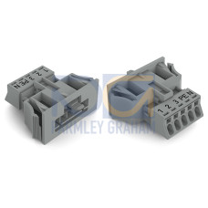 Snap-in plug, 5-pole, Cod. B, gray