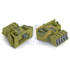 Snap-in plug, 5-pole, Cod. B, light green