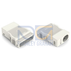 Strain relief housing, 5-pole, for 1 cable, white