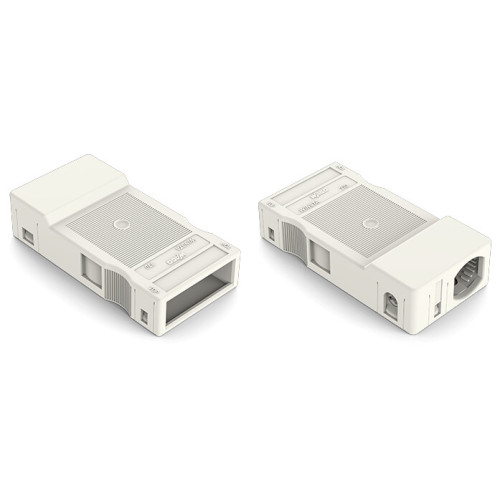 Strain relief housing, 3-pole, for 1 cable, white