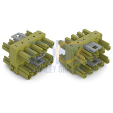 3-way distribution connector, 5-pole, Cod. B, light green