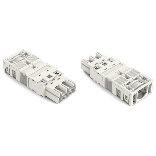 Plug, with strain relief housing, 3-pole, white