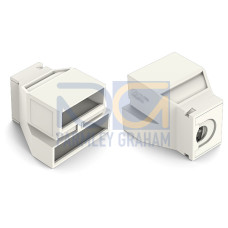 Strain relief housing, 7-pole, with locking clip, white