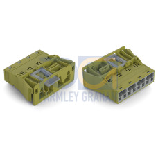 Snap-in plug, 4-pole, Cod. B, light green