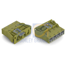 Snap-in plug, 4-pole, Cod. B, light green