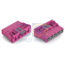 Snap-in plug, 5-pole, Cod. B, pink