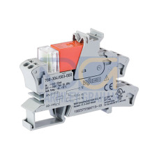 Relay module, Nominal input voltage: 24 VDC, 1 changeover contact, gray