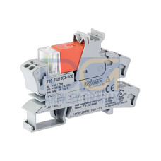 Relay module, Nominal input voltage: 24 VDC, 2 changeover contacts