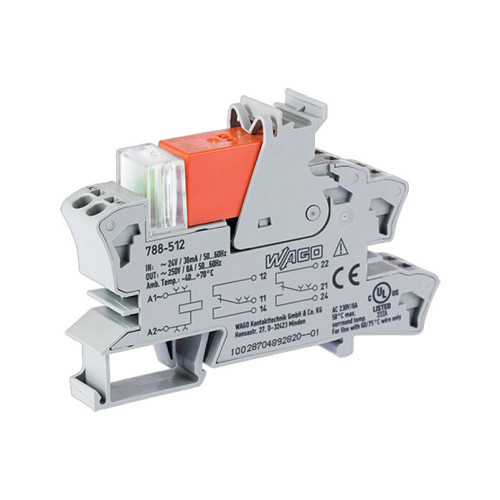 Relay module, Nominal input voltage: 24 VAC, 2 changeover contacts, gray