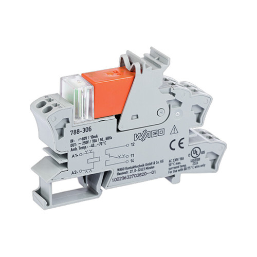 Relay module, Nominal input voltage: 60 VDC, 1 changeover contact, gray