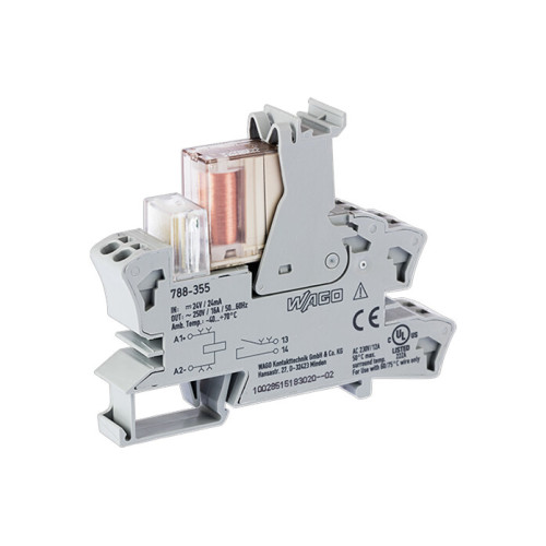 Relay module, Nominal input voltage: 24 VDC, 1 make contact, gray