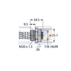 FOUNDATION Fieldbus Receptacle, Flange