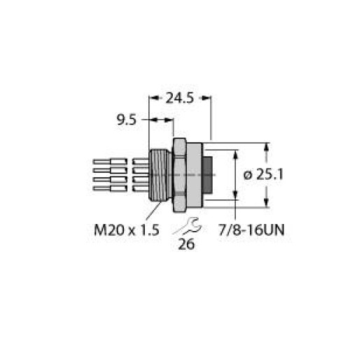 FOUNDATION Fieldbus Receptacle, Flange