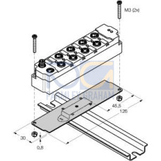 piconet Accessories, Mounting Panel for Extension Modules Mounted on DIN rail (M