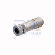 Field-Wireable Connector, Female Connector M12&nbsp;&times;&nbsp;1, Straight