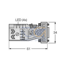 Field-Wireable Connector, Sub-D Connector, Male Connector, Straight