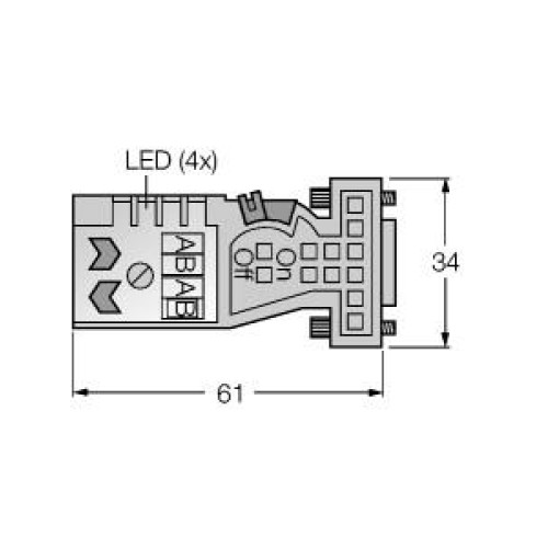 Field-Wireable Connector, Sub-D Connector, Male Connector, Straight