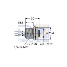 PROFIBUS-PA Receptacle, Flange