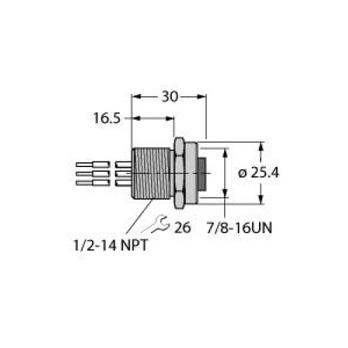 PROFIBUS-PA Receptacle, Flange