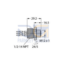 PROFIBUS-PA Receptacle, Flange