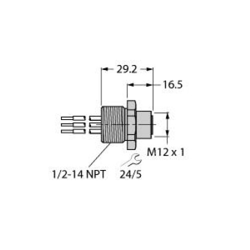 PROFIBUS-PA Receptacle, Flange