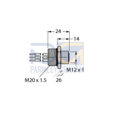 PROFIBUS-PA Receptacle, Flange