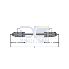 IP-Link Optical Fiber, PUR Cable Jacket, Cable length 10&nbsp;m
