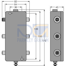 IP67 Junction Box, 4-Channel, PROFIBUS-PA, Operating voltage 12