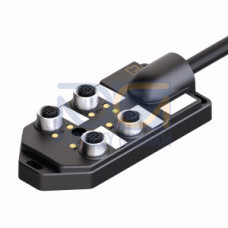 Passive Actuator/Sensor Box, M12 &times; 1, With Homerun Cable, 4-port