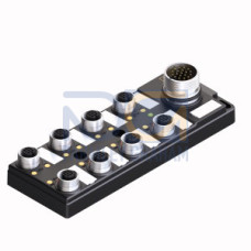 Passive Actuator/Sensor Box, M12 &times; 1, 8-port, with M23 Connector for Supply Cabl