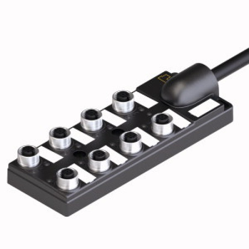 Passive Actuator/Sensor Box, M12 &times; 1, With Homerun Cable, 8-port