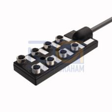 Passive Actuator/Sensor Box, M12 &times; 1, With Homerun Cable, 8-port