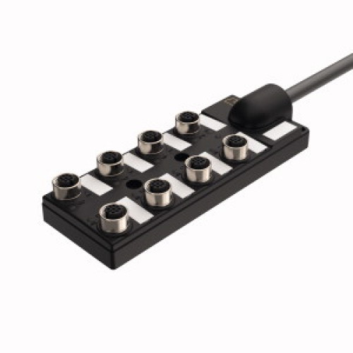 Passive Actuator/Sensor Box, M12 &times; 1, With Homerun Cable, 8-port