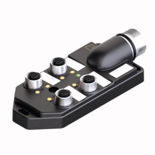 Passive Actuator/Sensor Box, M12 &times; 1, 4-port, with M23 Connector for Supply Cabl