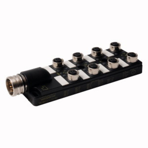 Passive Actuator/Sensor Box, M12 &times; 1, 8-port, with M23 Connector for Supply Cabl
